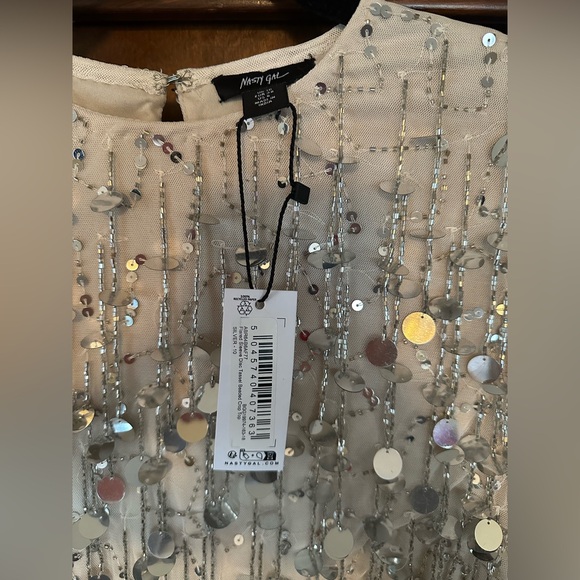 Nasty Gal White Sequin Blouse - Picture 5 of 9